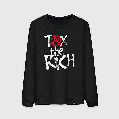 Мужской свитшот Tax the rich / Черный – фото 1