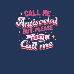 Свитшот хлопковый мужской Call me antisocial, цвет: тёмно-синий — фото 2