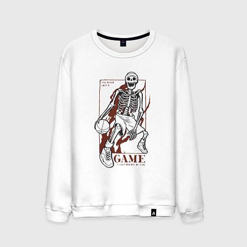 Мужской свитшот Я никогда не проигрывал у меня просто закончилось / Белый – фото 1