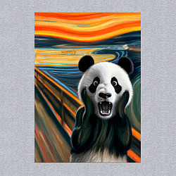 Свитшот хлопковый мужской Панда: Крик- мем картина от нейросети, цвет: меланж — фото 2