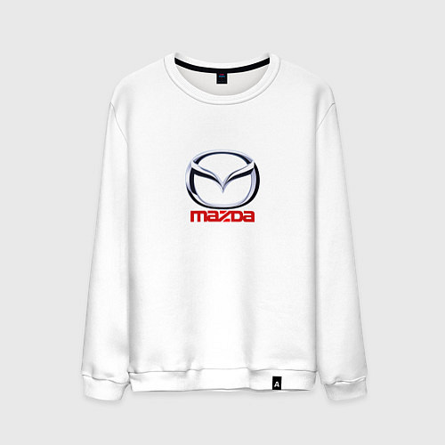 Мужской свитшот Mazda logo / Белый – фото 1