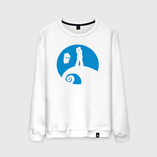 Мужской свитшот Tardis love / Белый – фото 1