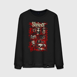 Свитшот хлопковый мужской Slipknot rock band, цвет: черный