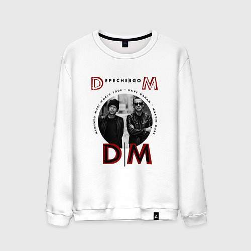 Мужской свитшот Depeche Mode - Tour memento mori / Белый – фото 1