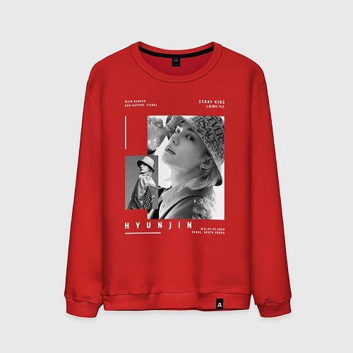 Мужской свитшот Stray kids Hyunjin / Красный – фото 1