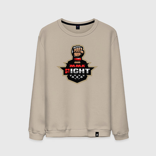 Мужской свитшот MMA fight night / Миндальный – фото 1