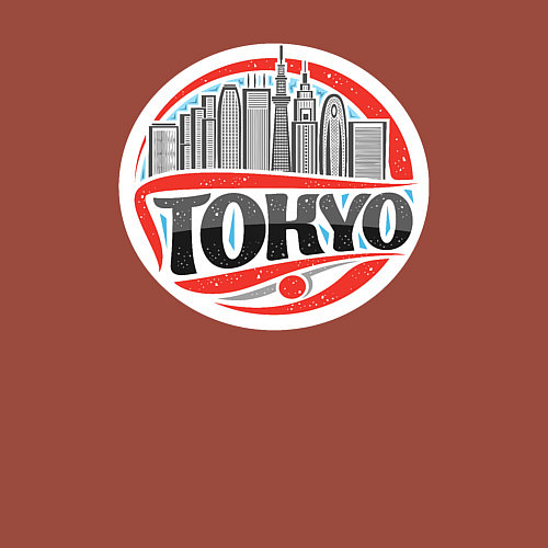 Мужской свитшот Tokyo city / Кирпичный – фото 3