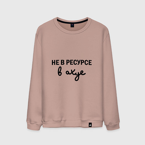 Мужской свитшот Не в ресурсе, в ахуе / Пыльно-розовый – фото 1