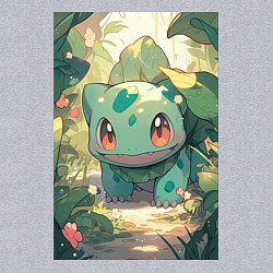 Свитшот хлопковый мужской Покемон Бульбазавр, цвет: меланж — фото 2