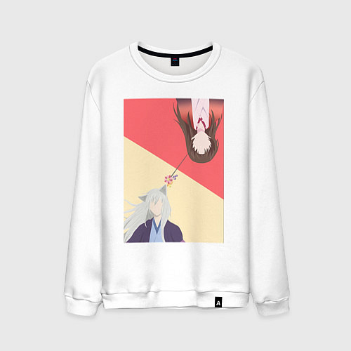 Мужской свитшот Очень приятно Томоэ / Белый – фото 1