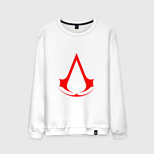 Мужской свитшот Red logo of assassins / Белый – фото 1