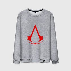 Свитшот хлопковый мужской Red logo of assassins, цвет: меланж