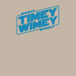 Свитшот хлопковый мужской Timey wimey wibbly wobbly, цвет: миндальный — фото 2