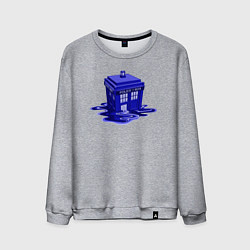 Свитшот хлопковый мужской Tardis ink, цвет: меланж