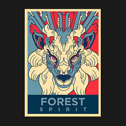 Свитшот хлопковый мужской Принцесса Мононоке лесной дух, цвет: черный — фото 2