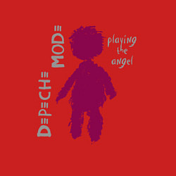 Свитшот хлопковый мужской Depeche Mode - Playing the angel logo, цвет: красный — фото 2