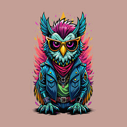 Свитшот хлопковый мужской Сова на стиле, цвет: пыльно-розовый — фото 2