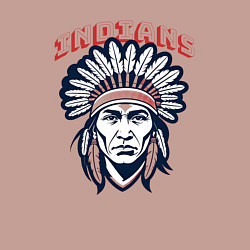 Свитшот хлопковый мужской Индеец прерий, цвет: пыльно-розовый — фото 2