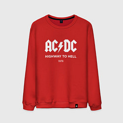 Свитшот хлопковый мужской AC DC - Highway to hell 1979, цвет: красный