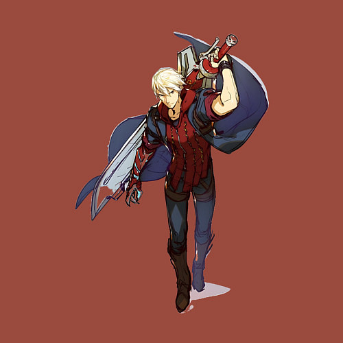 Мужской свитшот Nero Devil may cry 4 / Кирпичный – фото 3