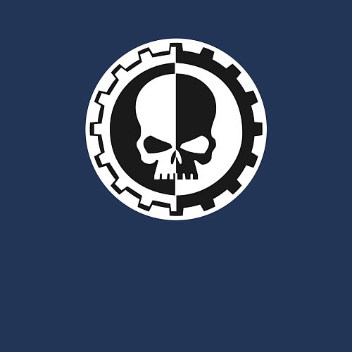 Мужской свитшот Вархаммер Механикус / Тёмно-синий – фото 3