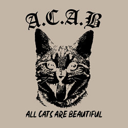 Свитшот хлопковый мужской All cats are beautiful, цвет: миндальный — фото 2