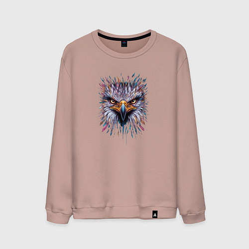 Мужской свитшот Бриллиантовый ястреб / Пыльно-розовый – фото 1