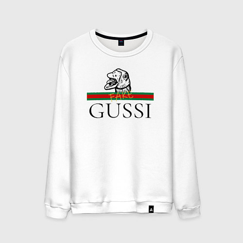Мужской свитшот Гусси - фэйк / Белый – фото 1