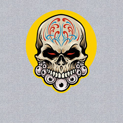 Свитшот хлопковый мужской Череп и глаза, цвет: меланж — фото 2