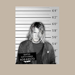 Свитшот хлопковый мужской Курт Кобейн арестован, цвет: миндальный — фото 2