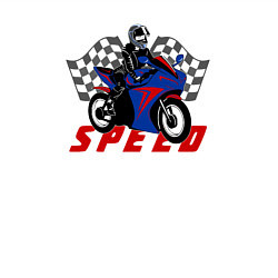 Свитшот хлопковый мужской Девушка и мотокросс, цвет: белый — фото 2