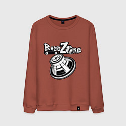 Свитшот хлопковый мужской Bass zone subwoofer, цвет: кирпичный