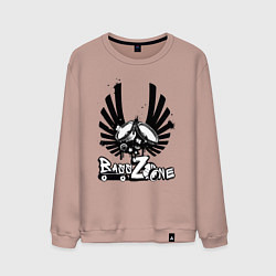 Свитшот хлопковый мужской Bass speaker wings, цвет: пыльно-розовый