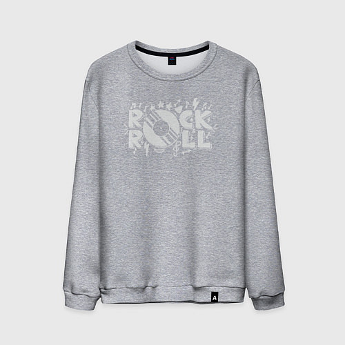 Мужской свитшот Виниловый рок-н-ролл / Меланж – фото 1