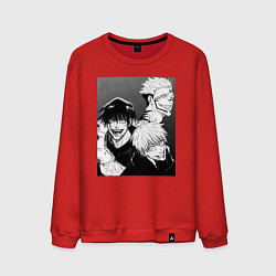 Свитшот хлопковый мужской Магическая битва Тодзи Фусигуро Сукуна Рёмэн, цвет: красный