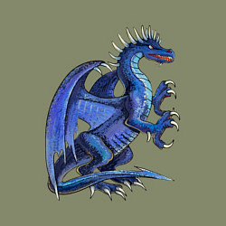 Свитшот хлопковый мужской Azure dragon, цвет: авокадо — фото 2