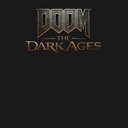 Свитшот хлопковый мужской Doom the dark ages logo, цвет: черный — фото 2