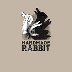 Свитшот хлопковый мужской Кролик ручной работы, цвет: миндальный — фото 2