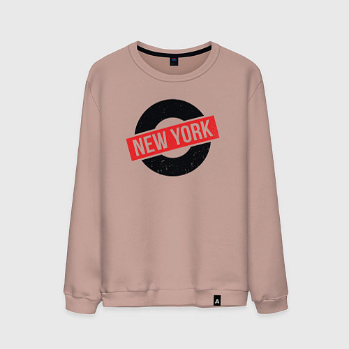 Мужской свитшот USA NY / Пыльно-розовый – фото 1