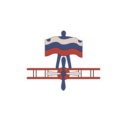 Свитшот хлопковый мужской Ретро самолет кукурузник и флаг подарок пилоту ден, цвет: белый — фото 2