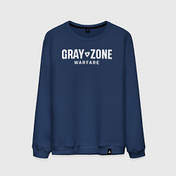Свитшот хлопковый мужской Gray zone warfare logo, цвет: тёмно-синий