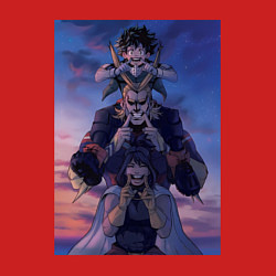 Свитшот хлопковый мужской Моя геройская академия Всемогущий Идзуку Мидория, цвет: красный — фото 2