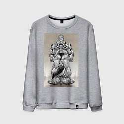 Свитшот хлопковый мужской Магическая битва Сукуна Рёмэн истиный облик, цвет: меланж