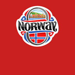 Свитшот хлопковый мужской Norway, цвет: красный — фото 2