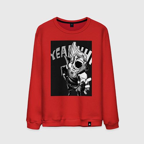 Мужской свитшот Моя геройская академия комментатор / Красный – фото 1
