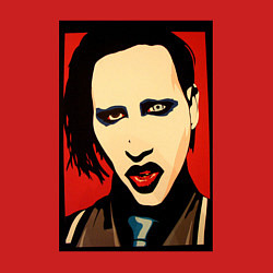 Свитшот хлопковый мужской Marilyn Manson face, цвет: красный — фото 2