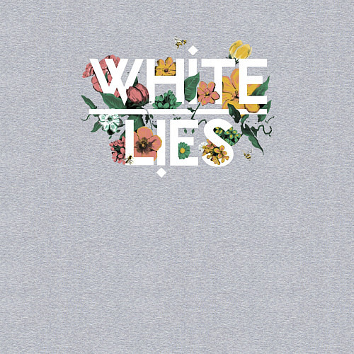 Мужской свитшот White Lies - Flowers / Меланж – фото 3