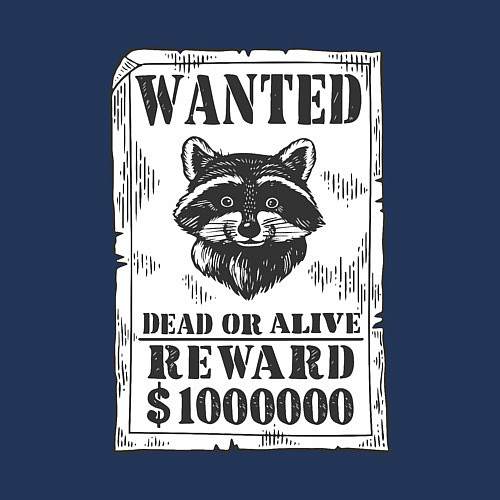 Мужской свитшот Разыскивается енот / Тёмно-синий – фото 3