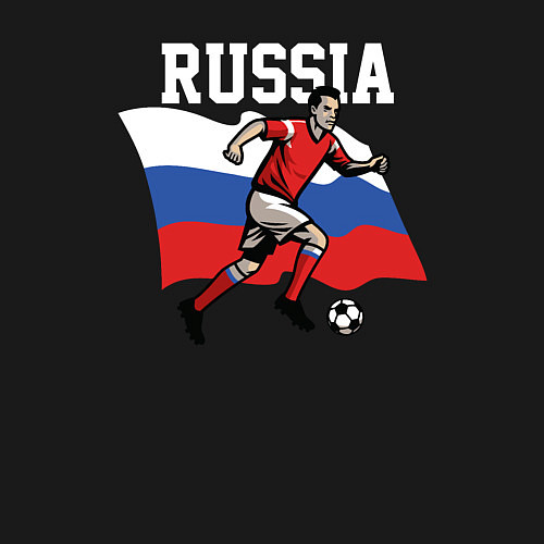 Мужской свитшот Футболист России / Черный – фото 3