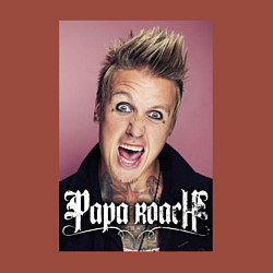 Свитшот хлопковый мужской Papa Roach - Jacoby Shaddix, цвет: кирпичный — фото 2